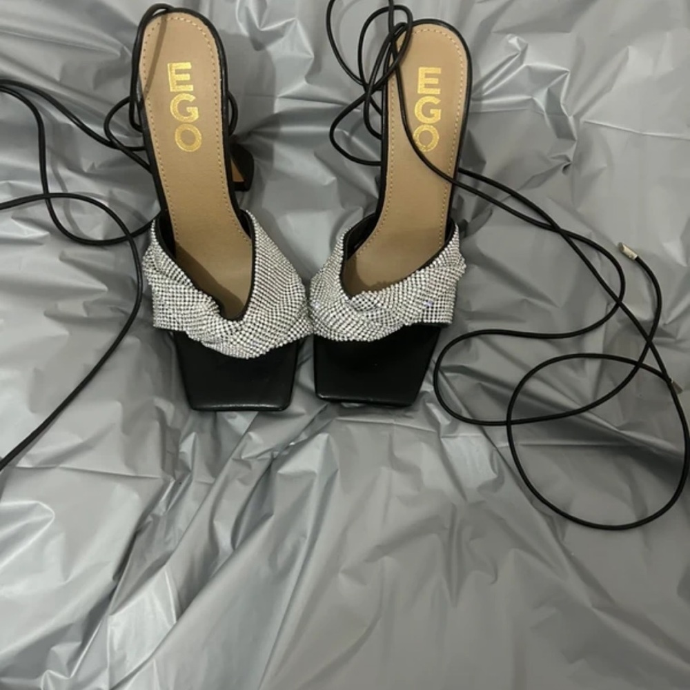 EGO Black and White Women's Heels